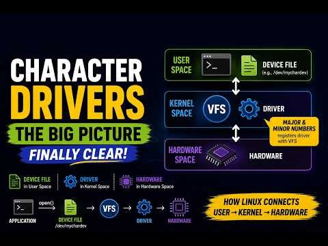 Character Drivers in Linux: Big Picture Explained | VFS, Device File & Driver Mapping