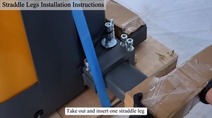 TORY CARRIER 130 in. High Lifting Full Electric Pallet Stacker 3300 lbs. 24-Volt/100AH GEL Battery Powered Straddle Stacker APO-A-3049