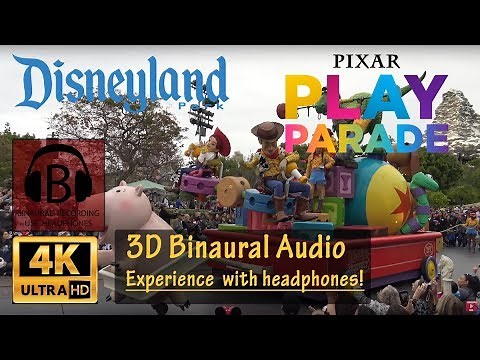 Pixar Play Parade 2018, Best Quality & Full Parade - Disneyland, Anaheim [4K, 3D Audio]