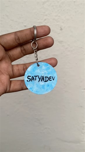 Name keychain painting 😉😊#art #diykeychain #customized #painting #sky #name #keychain