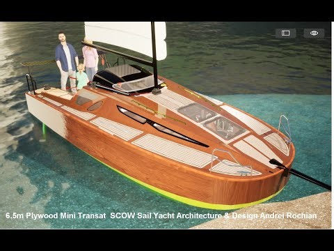 6.5m Plywood Mini Transat SCOW Sail Yacht Architecture & Design Andrei Rochian