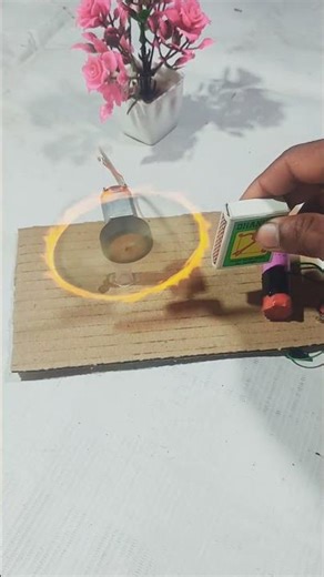 New Type Fire hole project with dc motor #tech