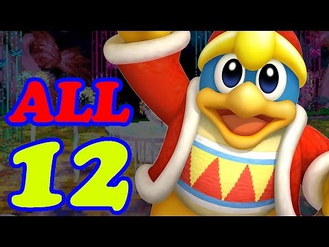 Kirby Triple Deluxe - Kirby Fighters Z - All 12 King Dedede Boss Fights on Very Hard (Final Boss)