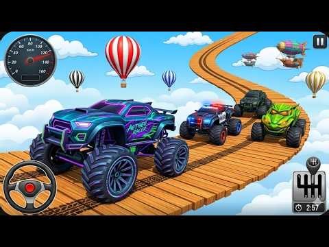 🚨⚡ MONSTER TRUCK MEGA RAMP MADNESS EXTREME STUNTS & INSANE CRASHES 🔥 MEGA RAMP RACING PART 4