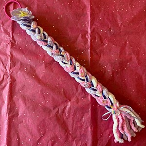 Unicorn Tie-on Yarn Braid — Magical Rainbow Ponytail Extension for Kids | Princess & Dress-up Hair Accessory - Etsy
