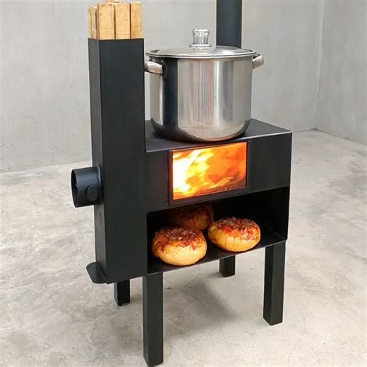 8.9K views · 152 reactions | How to make a wood stove, oven Fireplace from metal | Genius Hands DIY | Facebook