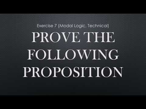 Exercise 7 Modal Logic Technical