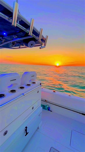 Stunning Gulf Coast Sunset on a Contender Boat