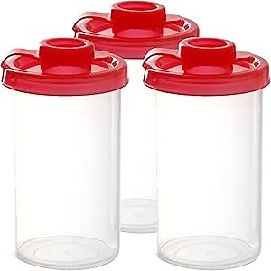 Youngever 3 Pack Plastic Salt and Pepper Shakers, Clear Salt and Pepper Containers with Lid, Plastic Spice Jar, Spice Dispenser (Large)