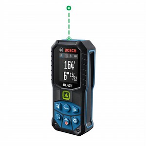 Bosch BLAZE 165 ft. Dual Power Battery Green Laser Distance Tape Measuring Tool w Bluetooth & Measurement Rounding GLM165-27CG