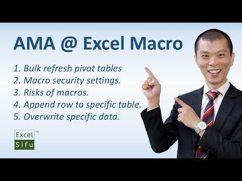 Practical Macro Questions Answered | AMA 2026 Jan | Excel Sifu