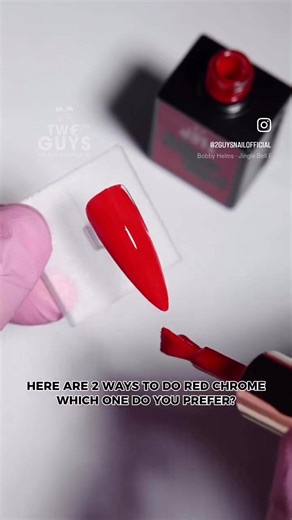❤️✨ 2 ways to create red chrome nails ✨❤️ Each method delivers its own unique beauty - it all comes down to your personal style 💅 Which one do you love more? Comment below and let us know your favorite 👇 ⭐️All the products used in this video are from www.2guysnail.com 💅🏻 Reach out to the nearest supply to get all the Premium products from 2Guys Nail. 🩷🫶 Enjoy 30% OFF Christmas Sale. Enter code: XMAS30 at check out. Shop now at 2Guys Nail’s App or Website 🩷🩷🩷🩷🩷🩷🩷🩷🩷🩷🩷 #2GuysNail #