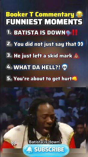 Booker T Funniest Commentary Moments 😂 #shorts