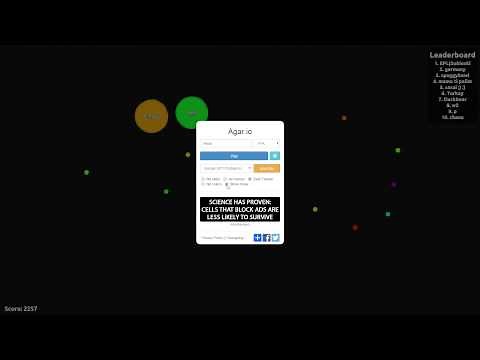 How to show your mass - Agar.io
