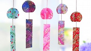 【簡単✨100均折り紙】風鈴の作り方🎐夏の壁面飾り【すぐできる】おしゃれに清涼感UP！ – はなみこと