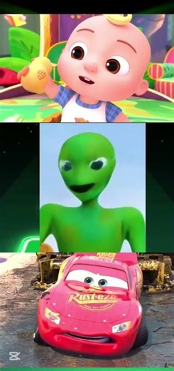 Baby Meets Alien and Lightning McQueen 😱🚗👽 | Funny Shorts