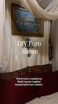 Ralph Lauren Inspired Euro Shams tutorial #ralphlaurenstyle #leopardprint #bedding #homedecor#diy