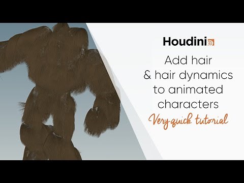 Hair generation and dynamics - Houdini 18 (Very Quick Tutorial)