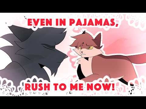 even in pajamas, rush over to me now! || crowfeather & leafpool valentines day animation meme