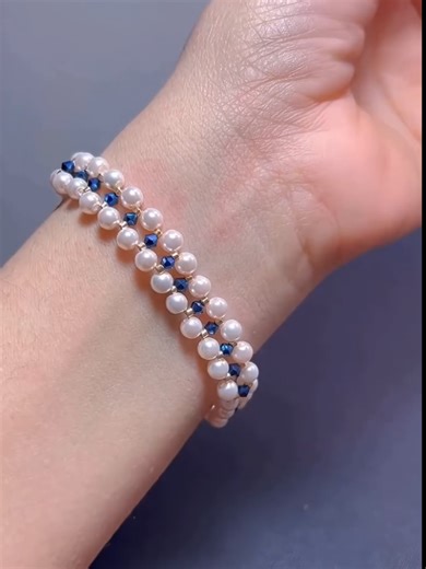 Pearl beaded bracelet 😍 . . #trending #bracelet #pearl #fyp #diy