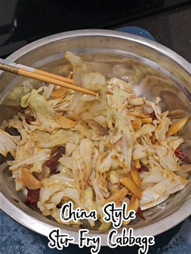 China Style Stir Fry Cabbage. #cheryldbfoods #simplecooking #easyrecipe #homecooking #delicious