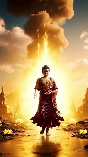 Amitabha Buddha Walks Through the Storm | Golden Peace Awakens | Daily Buddha Shorts