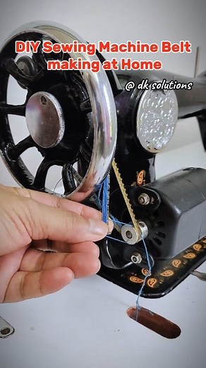 DIY sewing machine motor belt making at home #sewingmachinerepair #SewingCommunity #diyideas #tailor | DK Solutions