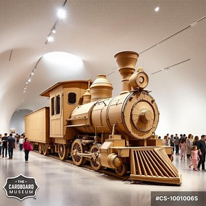 Handcrafted Cardboard Steam Locomotive Sculpture: Unique Art Piece - Etsy