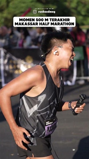 Momen 500 M terakhir Makassar Half Marathon 2026🥺