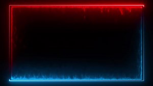Red & Blue Neon Rectangle Border Loop V3