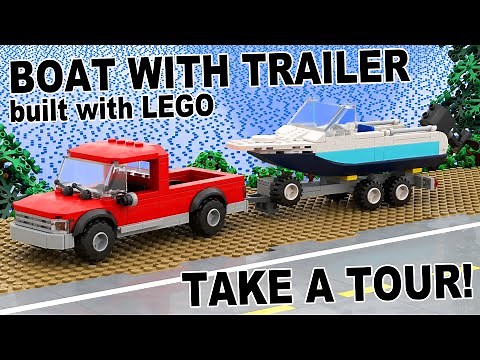 Small LEGO Boat With Trailer MOC Tour