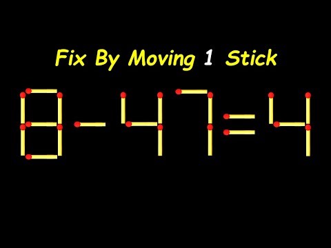 Fix This Equation by Moving JUST ONE Stick – Brain Teaser!