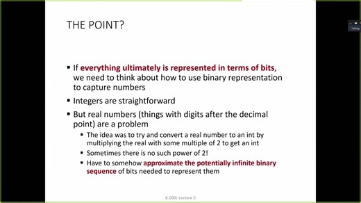 【麻省理工】 Python入门：Lecture 5 Floats and Approximation Methods