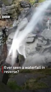 3.2K views · 29 reactions |  High winds caused this waterfall to flow backwards. (Via BBC East Midlands) bbc.in/3a9p3LG | BBC News India | Facebook