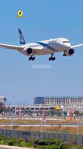 70K views · 321 reactions | EI AI BOEING 787-9 DREAMLINER LANDING AT LOS ANGELES INTERNATIONAL AIRPORT #fyp #la #losangeles #laxairport #planespotting #planespotter #planespotters #aviation #pilot #flightattendant #cabincrew #takeoff #aircraft #viral #viralvideos #landing #elai #boeing787 | Nvd Aviation | Facebook