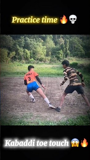 Kabaddi toe touch skill practice 🔥😱. #short #kabaddi #alone #practice
