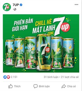 Biển nào mà biển chẳng xanh 🌊 Có thêm 7UP Hè này mình Chill 🔋 ☀️🔥 7UP lần đầu tiên đưa 5 bãi biển đình đám nhất Việt Nam nằm gọn trong bàn tay bạn với bộ sưu tập 7UP phiên bản giới hạn, duy nhất trong mùa hè này! Muốn tránh nóng nhưng không được đi du lịch thì hãy trải nghiệm "Chill" hè mát lạnh cùng 7UP hương chanh thanh mát, mang lại cảm giác như đang chill tại bãi biển trong mơ! 🌊🌊 Phú Quốc, Vũng Tàu, Nha Trang, Hội An hay Phan Thiết? Các 7Uppers ơi, cho tôi thấy cánh tay của các bạn nào