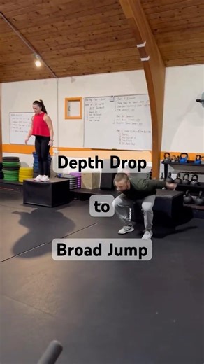 DEPTH DROP to BROAD JUMP combo for plyometrics
