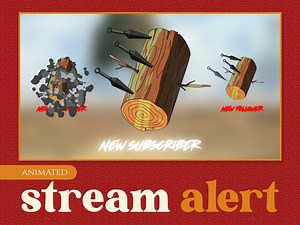 6x Kunai, Ninja Jutsu Animated Alerts, Streaming Alerts for Twitch, Facebook, Youtube, Kick, Gaming Overlay - Etsy