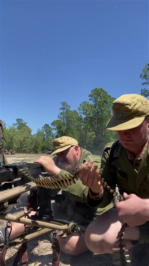 The MG42 was the successor to the MG34. First produced in 1942, this machine gun had a fire rate of 1,200-1,800 rounds per minute. Allied troops dubbed it “Hitler’s Buzzsaw”. The MG42 was loved by both German troops during the war and Allied troops after the war. It continued service under various names and calibers such as the MG3, M53 Yugo etc. Here members of the GR211 are operating WW2 Armor’s MG42 during a training event in 2024. Note, Grooming standards are not enforced during training eve