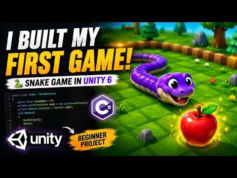 I Built My First Snake Game in Unity 6 | Complete Beginner Project (C#)