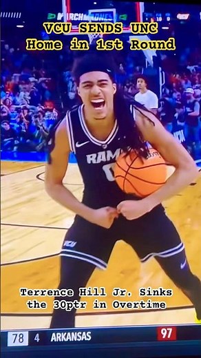 VCU RAMS SHOCK UNC TARHEELS in NCAA Round 1 Defeat #shorts