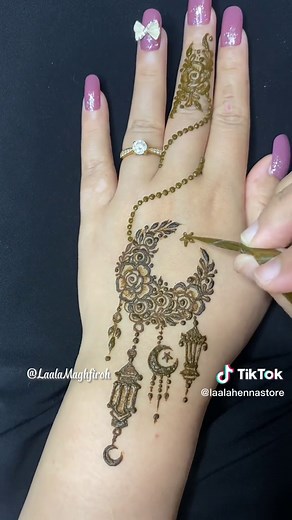 Ramadhan Henna Design Tutorial for Eid | Simple Henna Hand Art