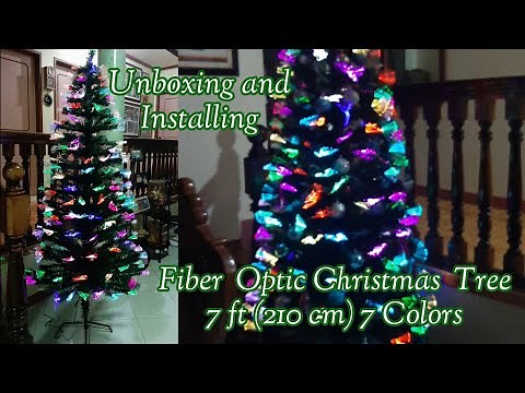 Unboxing and Installing Fiber Optic Christmas Tree