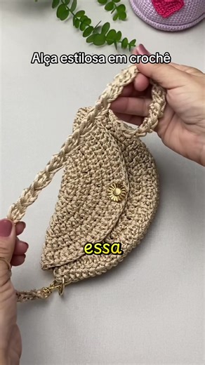 Passo a passo alça de crochê 🧶 #crochepassoapasso #comofazercroche #bolsasdecroche #crochedozero