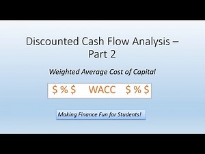 Discounted Cash Flow Analysis Part 2 - Weighted Average Cost of Capital (WACC): Live Example!
