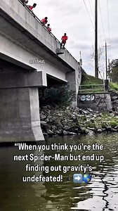 “Watch this guy go full action hero… until reality checks in! 😂” “When you think you’re the next Spider-Man but end up finding out gravity’s undefeated! 🕷️➡️🌎” “If this made you laugh, smash that follow button for more hilarious fails and memes! 🚀” . . . #GravityCheck #MemeOfTheDay #FinishHim #FunnyFails #ViralVibes | Leonardo T Bailey