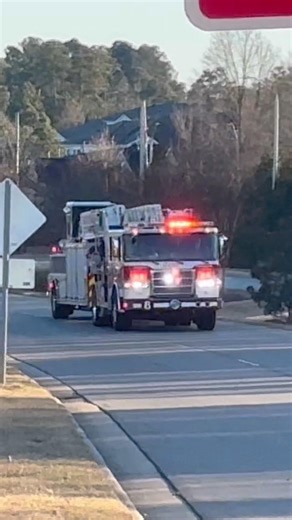 Cary engine 8 and ladder 8 responding to a working fire