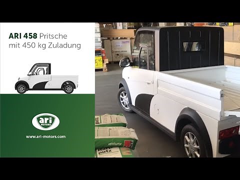 Elektrotransporter ARI 458 mit PickUp Pritschenaufbau - 450 kg Zuladung - 78 km/h - 150km Reichweite