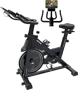 Indoor Stationary Cycling Exercise Bike, Adjustable Magnetic Resistance Silent Belt Drive, Cardio Workout For Home, Bike With Comfortable Seat,Digital Monitor